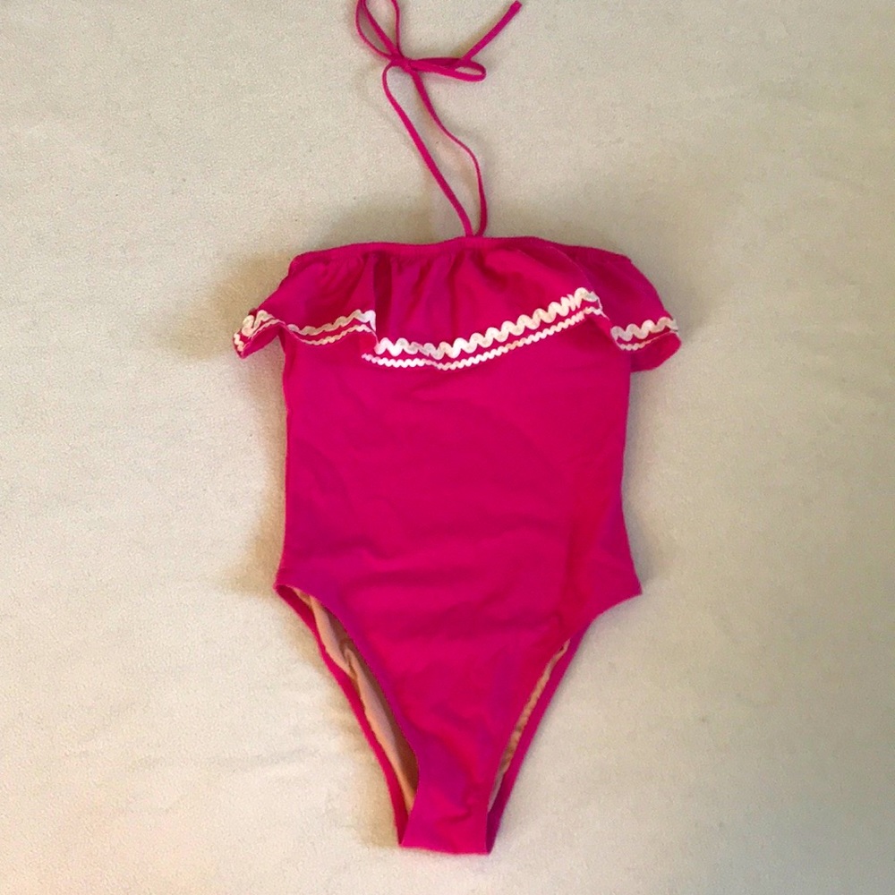 J. Crew NWT Ruffle Bandeau One-Piece Swimsuit